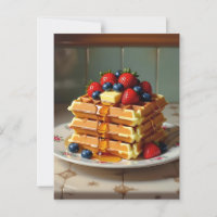 gaufres aux fraises et bleuets