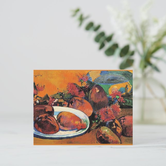 Carte Postale Gauguin - La vie morte avec les mangues (Debout devant)