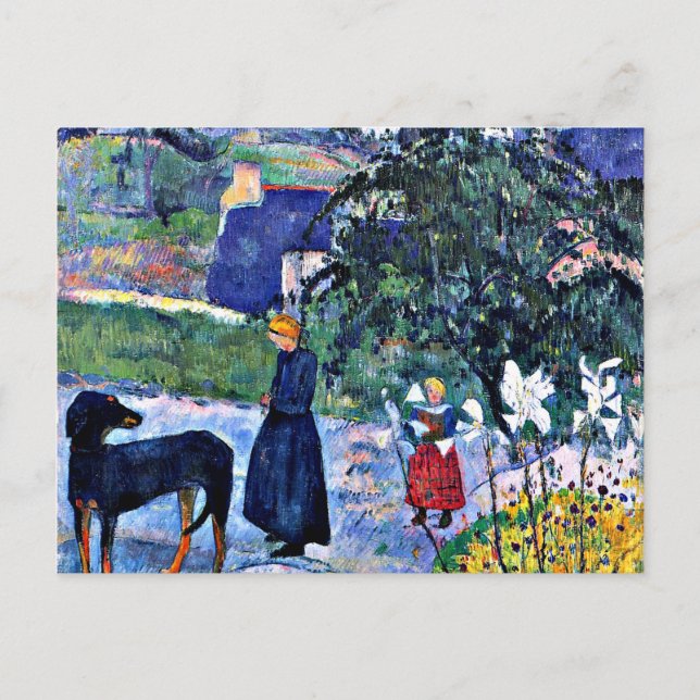 Carte Postale Gauguin - Parmi les Lilies (Devant)
