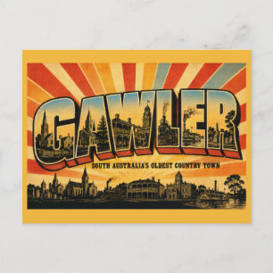 Carte Postale Gawler South Australie, la plus ancienne ville de 