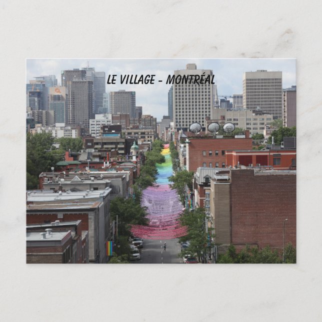 Carte Postale gay, fierté, fierté, village gay, montréal (Devant)