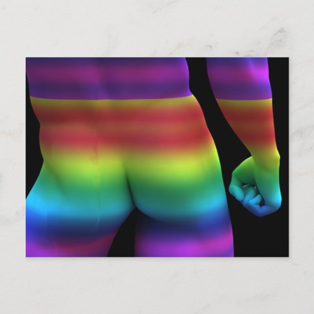 Carte Postale Gay Love Rainbow (Devant)