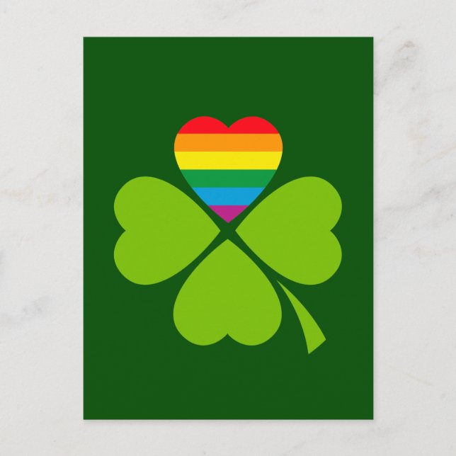 Carte Postale Gay Lucky Clover (Devant)