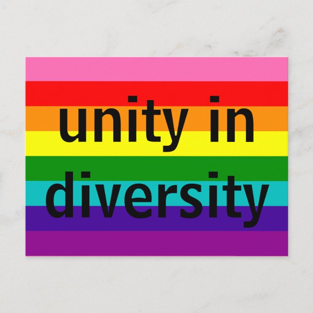 Carte Postale Gay pride arc-en-ciel LGBT Original 8 bandes (Devant)