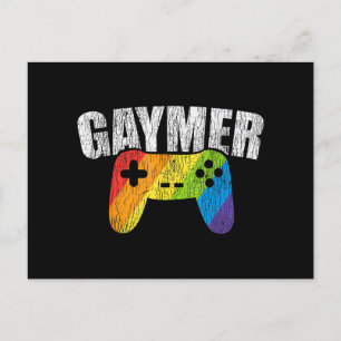 Carte Postale Gaymer Rainbow Drapeau Jeu Lesbienne Gay Bisexual 