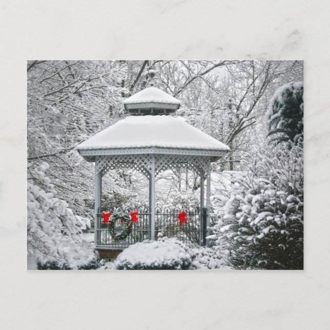 Carte Postale Gazebo dans la neige (Devant)