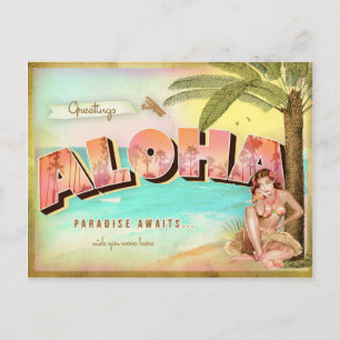 CARTE POSTALE GC ALOHA TROPICAL POSTCARD