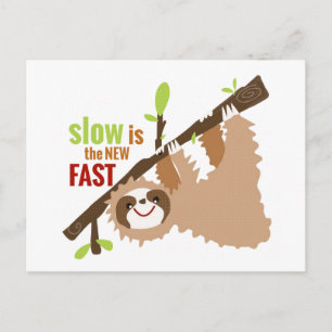 Carte Postale Gear de fentes - Lente est le nouveau Fast