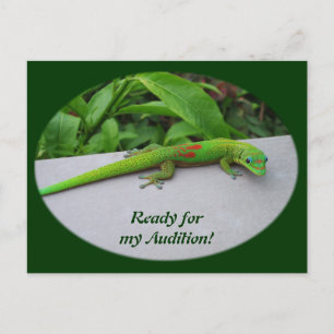 Carte Postale Gecko diurne à poussière d'or – Audition et obtene