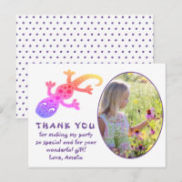 Gecko Gecko Lizard Photo Fille Anniversaire Merci