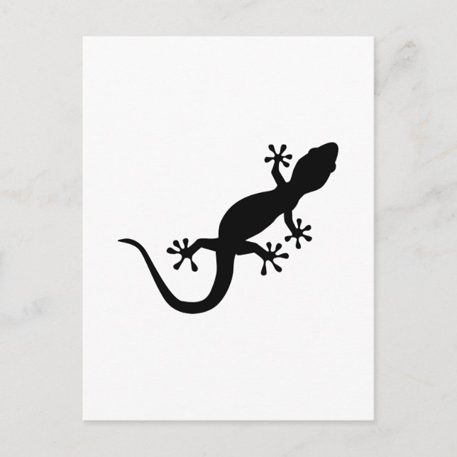 Carte Postale Gecko noir (Devant)