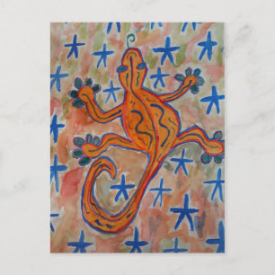 Carte postale Gecko Orange
