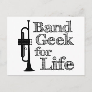 Carte Postale Geek de bande de trompettes