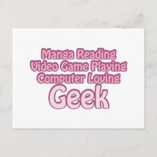 Carte Postale Geek rose