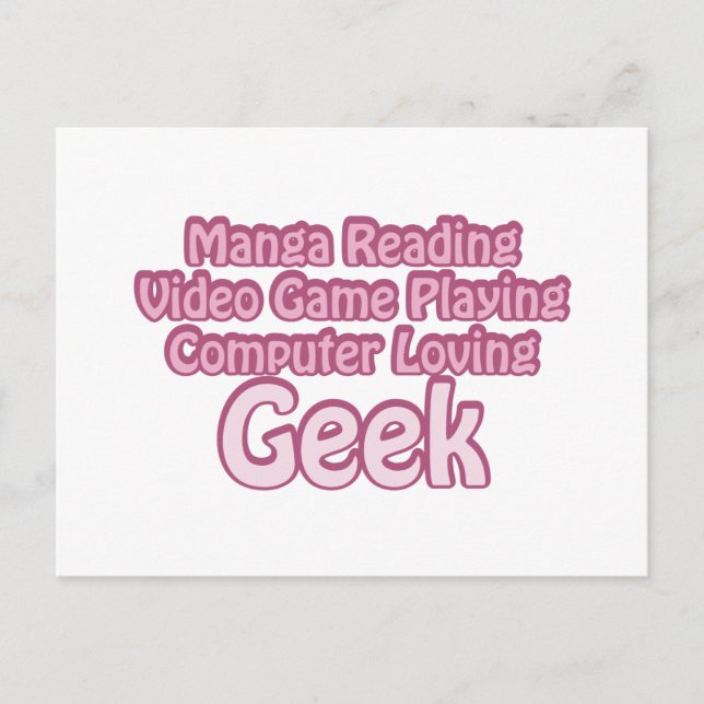 Carte Postale Geek Rose (Devant)