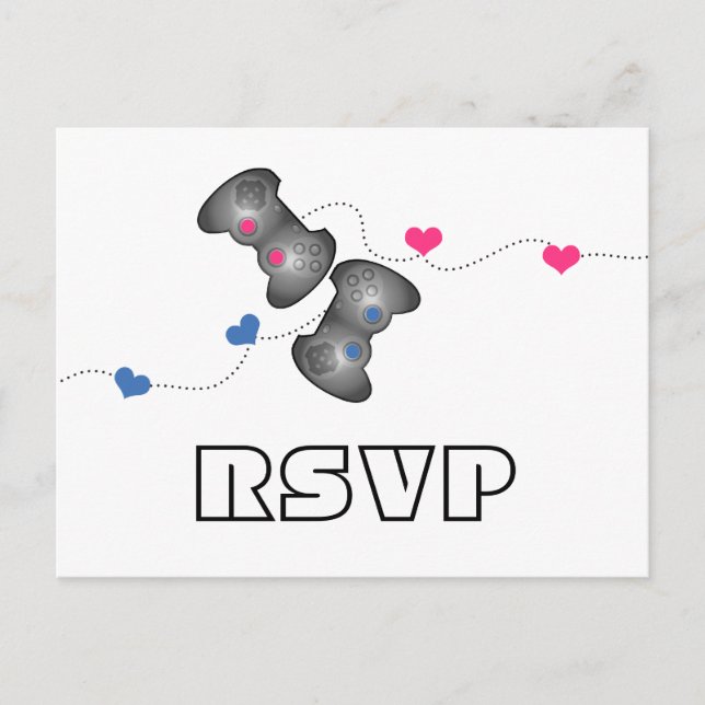 Carte postale Geeky Gamers RSVP (Devant)