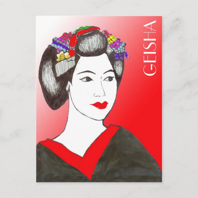CARTE POSTALE GEISHA (Devant)