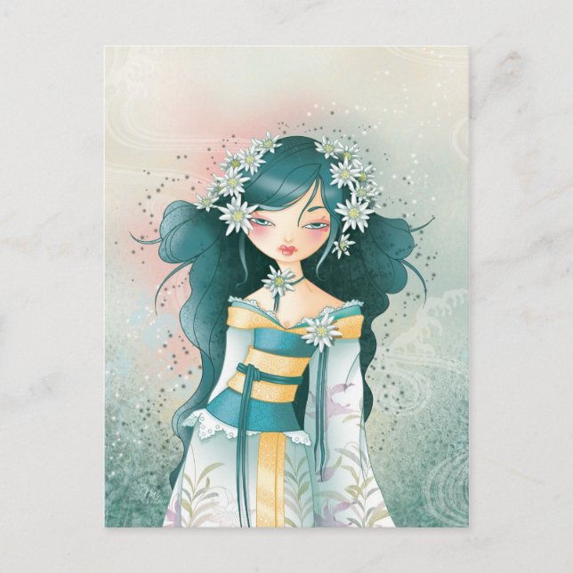 Carte Postale Geisha Edelweïss (Devant)