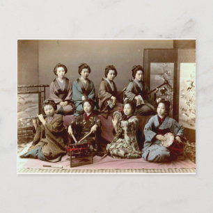 Carte Postale Geisha Girls Jouant Instruments - Kusakabe Kimbei