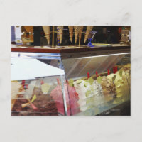 Gélato italien en coque d'affichage