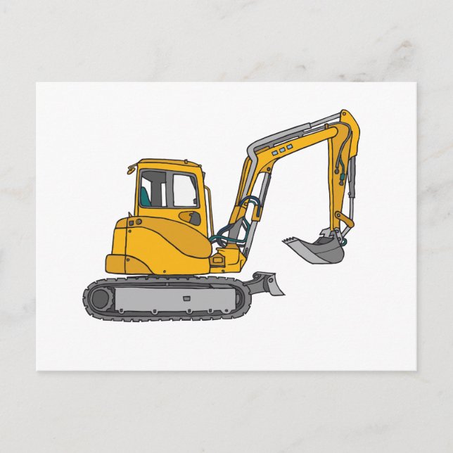 Carte Postale Gelber Bagger (Devant)