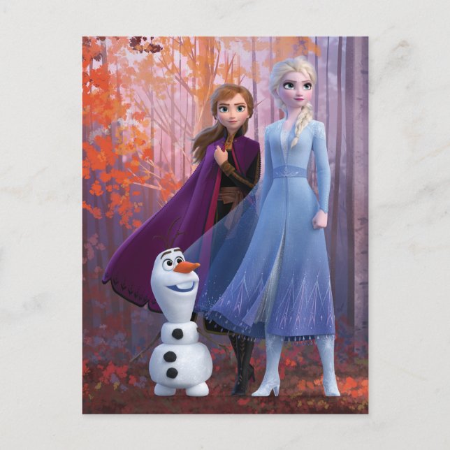 Carte Postale Gelé 2| Anna, Elsa et Olaf (Devant)