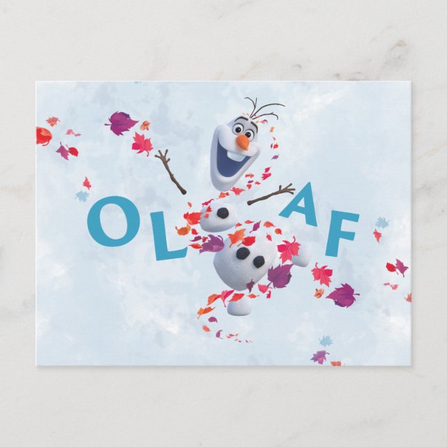 Carte Postale Gelé 2 : Olaf Dans La Brise (Devant)
