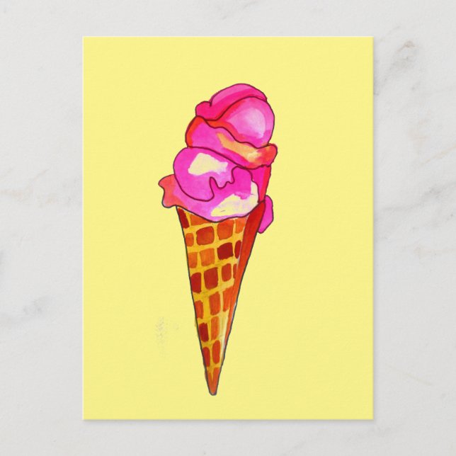 Carte Postale gelée de crème glacée art alimentaire mignon (Devant)