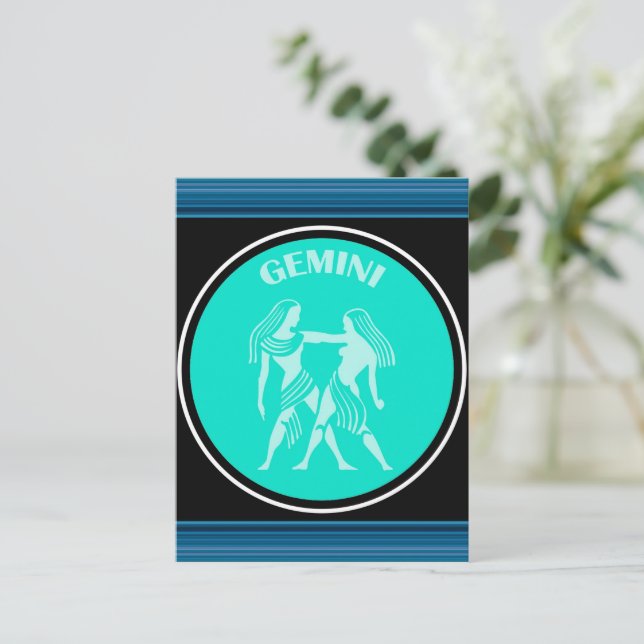 Carte postale Gemini (Debout devant)