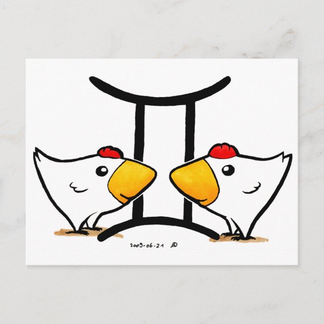Carte postale Gemini Chickens (Devant)