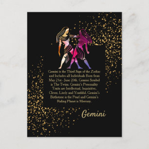 Carte Postale Gemini les jumeaux