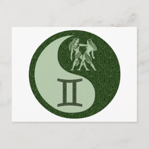 Carte Postale Gemini Yin Yang