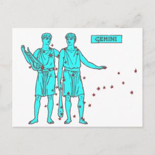 Carte Postale Gemini Zodiac
