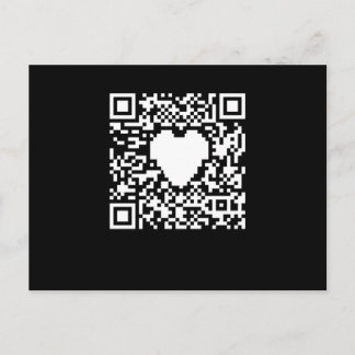 Carte Postale Générateur de code QR avec coeur