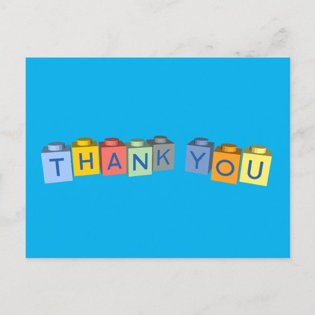 Carte Postale Générer des blocs de message Merci (Devant)