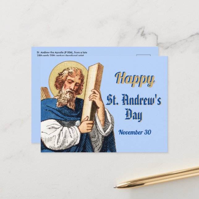 Carte postale Générique Happy St. Andrew's Day (Devant/Arrière en situation)