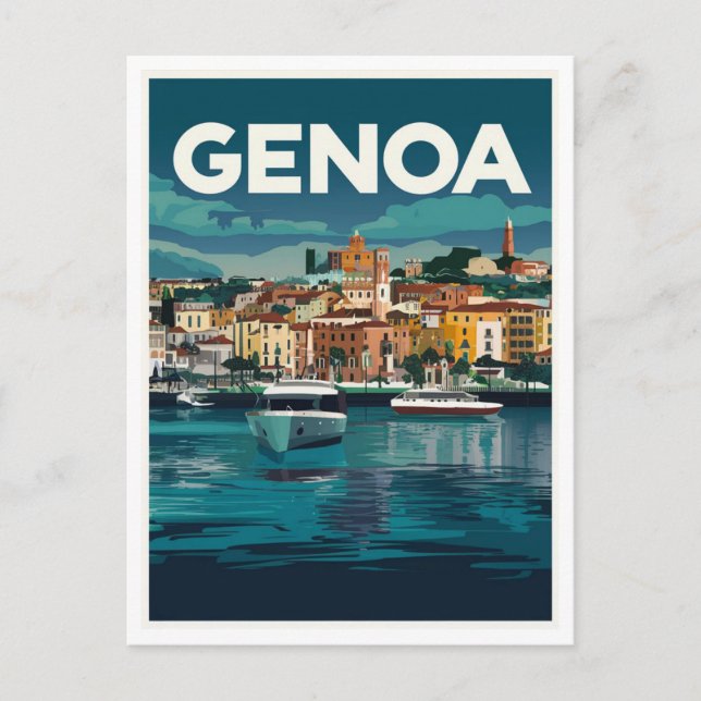 Carte Postale Gênes Italie (Devant)
