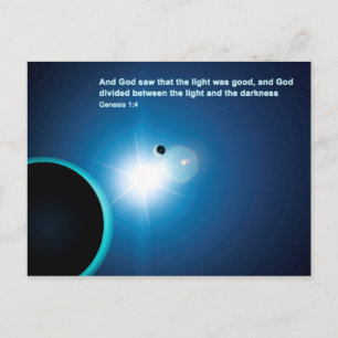 Carte Postale Genèse - Lumière et Ténèbres