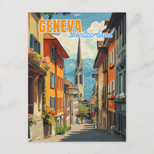 Carte Postale Genève Alpes suisses