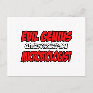 Carte Postale Génie du mal... Microbiologiste