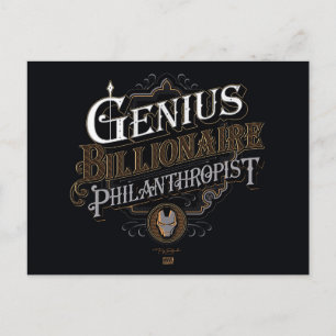 Carte Postale Génie Milliardaire Philanthrope Graphique Orné