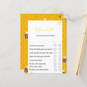 Carte Postale Genre révéler jeux de fête bumble abeilles thèmes