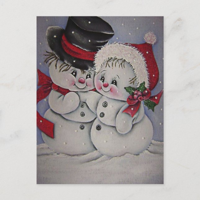Carte Postale gentil Snowman (Devant)