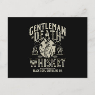Carte Postale Gentleman Death Old Style Pure Rye Whiskey