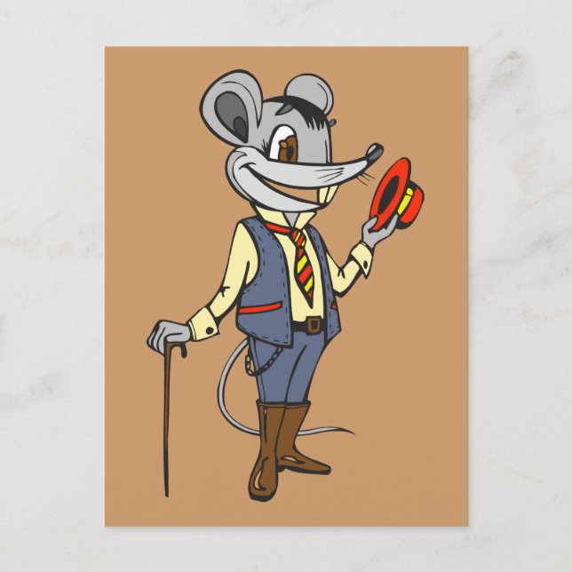 Carte Postale Gentleman Mouse (Devant)