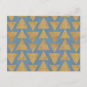 Carte Postale Geo Step extérieur   Motif Gold & Blue