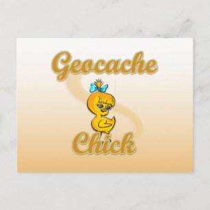 Carte Postale Geocache Chick