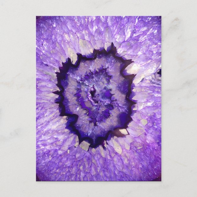 Carte Postale Géode d'agate violet tombé (Devant)