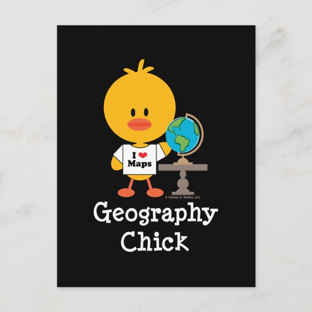 Carte postale Geography Chick (Devant)