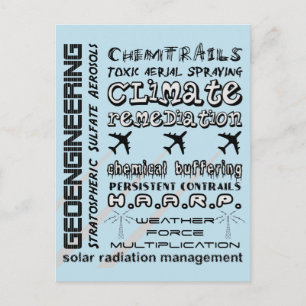 Carte Postale Géoingénierie chimie aérosols toxiques